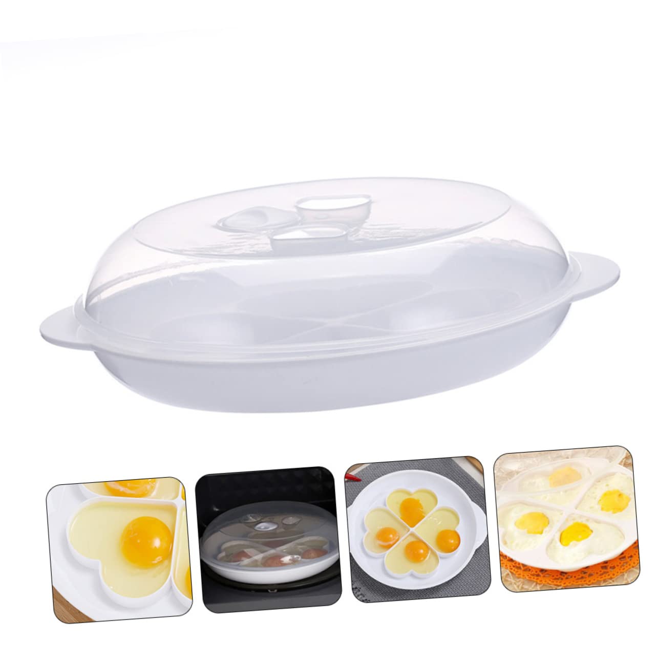 OFFSCH 1Pc Heart Shaped Microwave Egg Mold Lightweight Portable Cooking Tool for Poaching Kitchen Supply for Delicious Meals