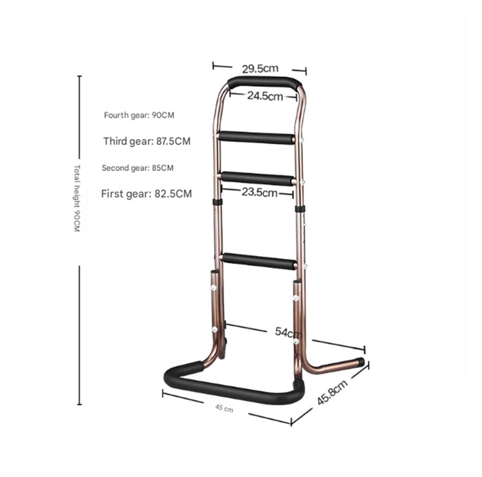 Silla de Elevación para Mayores - Soporte para Levantarse Altura Ajustable con Bolsillo Portaobjetos, Asistencia Segura para Sofá, Cama, Silla o WC - Mango Ergonómico Antideslizante