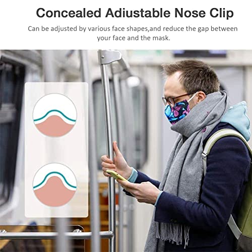 100 Pcs Disposable Face Masks - 3-Layer Breathable Safety Masks, Comfortable Protective Mouth Cover With Nose Clip (Black Butterfly) #TOP5