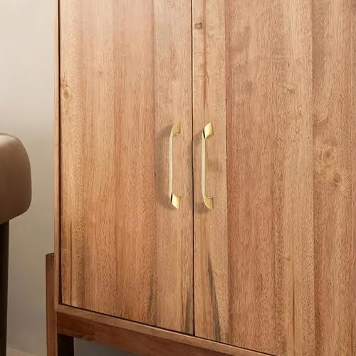 Image of LAPO 10 Inch Cabinet & Drawer Handles for Wardrobe and Kitchen Setup, Smooth Premium Finish, Simple Installation Style, 3 Years Warranty (224mm, PVD Gold Finish, Pack of 10) - Twist