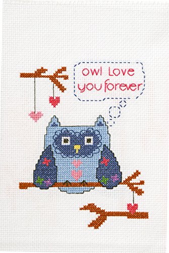 Bucilla My 1st Stitch Counted Cross Stitch Kit (5 by 7-Inch), 46040 Owl Love You Forever