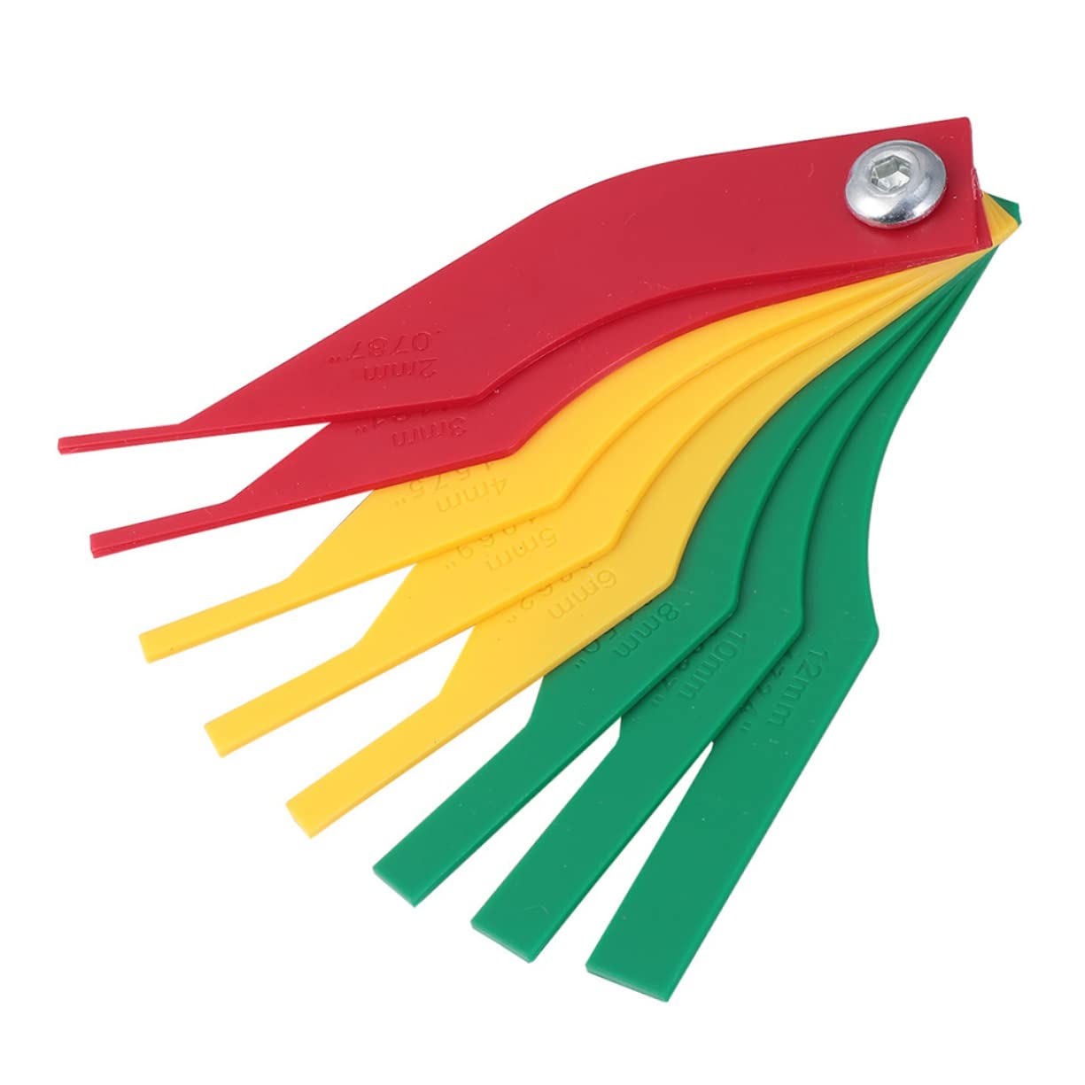 BELLIFFY 2pcs Brake Pad Scale Disc Brake Thickness Gauge Tester Lightweight Design Easy to Carry Intuitive Measurement for Quick Monitoring for Vehicle Maintenance