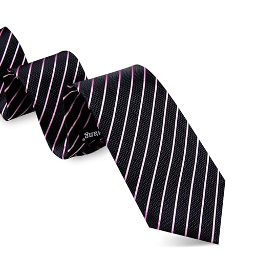 Image of Barry.Wang Man Stripe Ties Set Silk Woven Pocket Square Necktie Cufflinks Formal Party Business