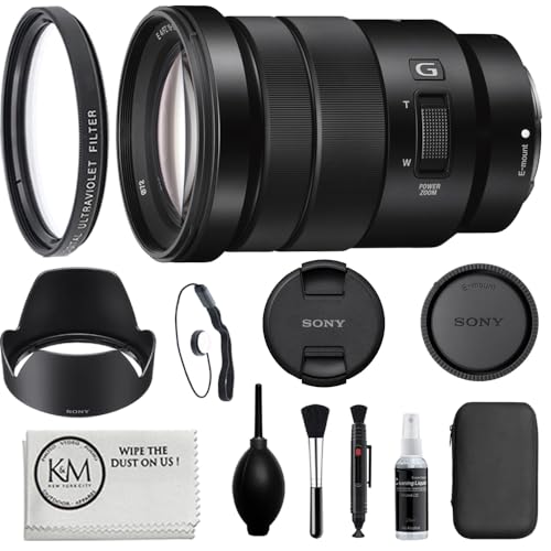 Image of Sony E PZ 18-105mm f /4 G OSS Power Zoom Lens Bundled with 72mm UV Filter + Deluxe Cleaning Accessory Kit+ Cap Keeper + Microfiber Cloth Cloth (6 Items)
