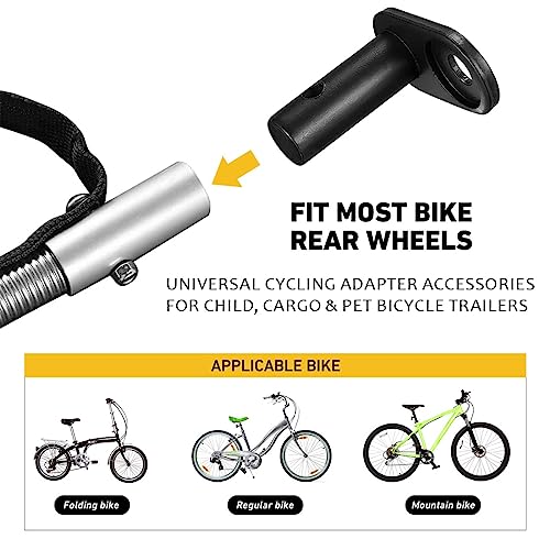Fahrradanhänger Kupplung – Robuster Stahl Fahrradanhänger Adapter mit Sicherungsstift, Universal Fahrrad Anhängerkupplung für Hundeanhänger (bis 45kg)