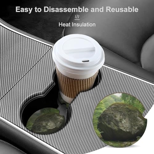 Portavasos para coche de madera con diseño A Big Rock, 2 unidades miniatura 4