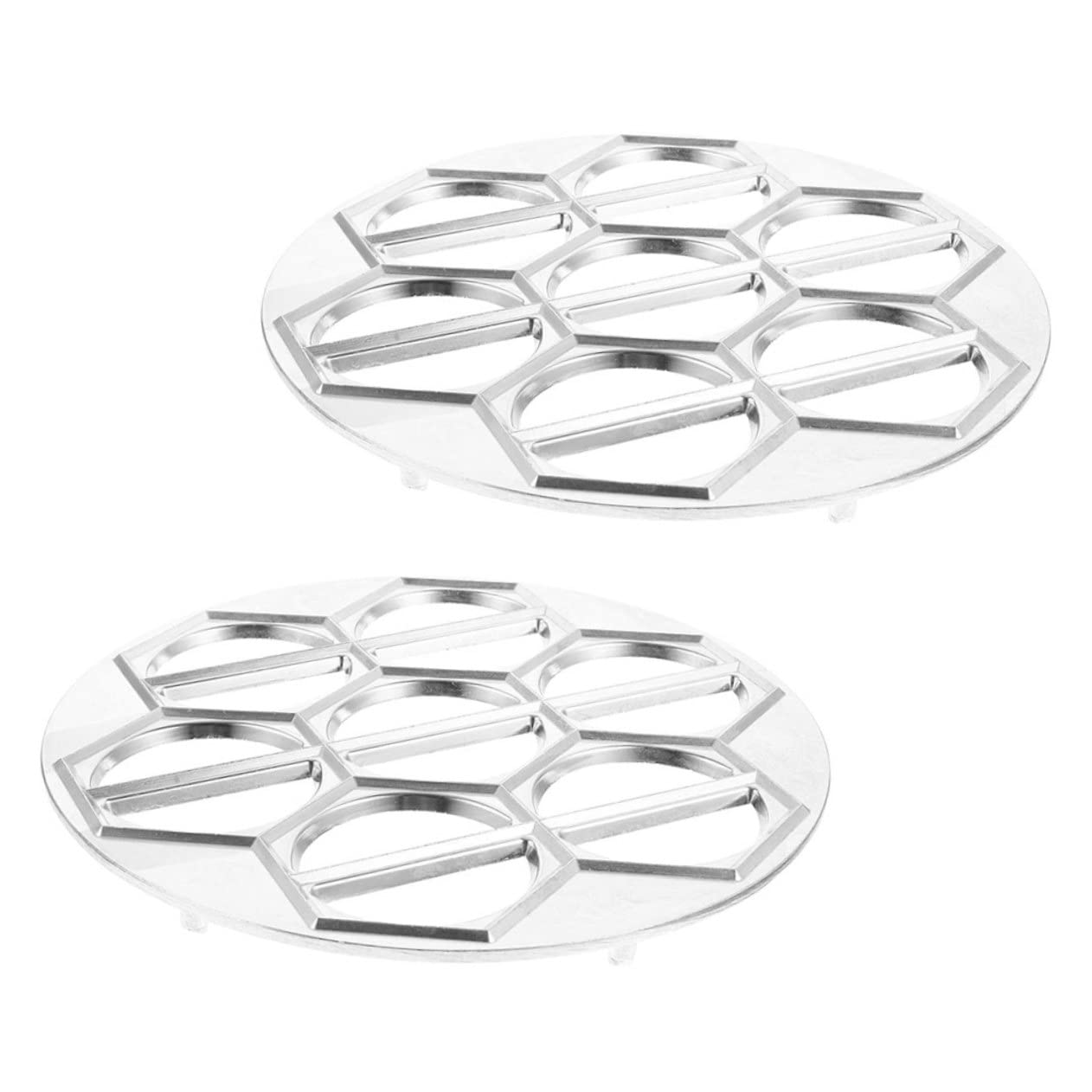 FUNOMOCYA 2Pcs Multi Dumpling Maker Portable Metal Mold for Homemade Dumplings for Ravioli Pot Stickers More Saving Kitchen Tool Easy to Store