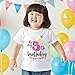 5th Birthday Shirt for Girls, Dress T Shirt for Girls 5 Year Old Birthday Gift Outfit, Decoration Banner Clothes White