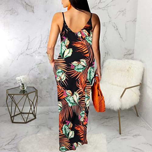 Image of SheKiss 2026 Women's Casual Summer Floral Long Maxi Dresses Floor Length Sleeveless Plus Size Sundresses
