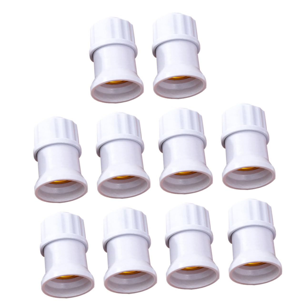 Mipcase 10 Pack of White Porcelain E27 Light Holders Ceiling Light Socket Accessories for Flexible Lighting