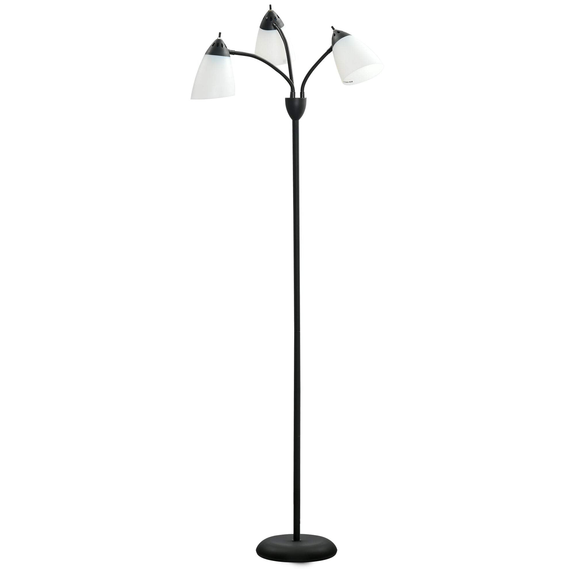 HOMCOM Arc Tree Floor Lamp with 3 Adjustable Rotating Lights, Industrial Standing Lamp with Steel Frame for Bedroom Living Room, 155cm, Black — image 1