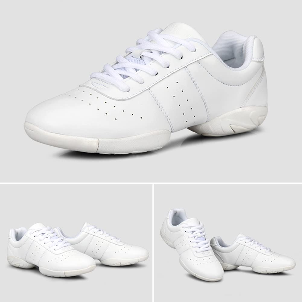 Padgene Scarpe Jazz Donna Scarpe da Ginnastica Lacci Cuscino Traspirante Signore Suole Divise Scarpe da Danza a Camminare Sportive