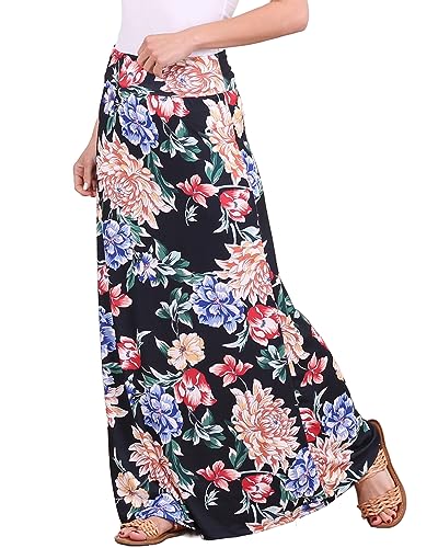 Image of Popana Long Maxi Skirt for Women, Flowy Long Skirts for Women | High Waisted Soft Trendy Rayon, Sundress Convertible Skirt, Long Length Bodycon Maxi Skirt, Petite and Plus Size