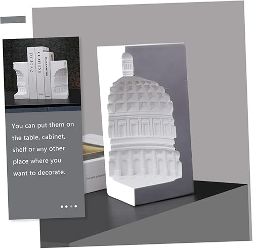 Miniatura 4 de Sujetalibros romanos Estantes Estatua de Edificio Arquitectónico Modelo Creativo Adorno Decoración de Escritorio Decoración de Mesa para el Hogar