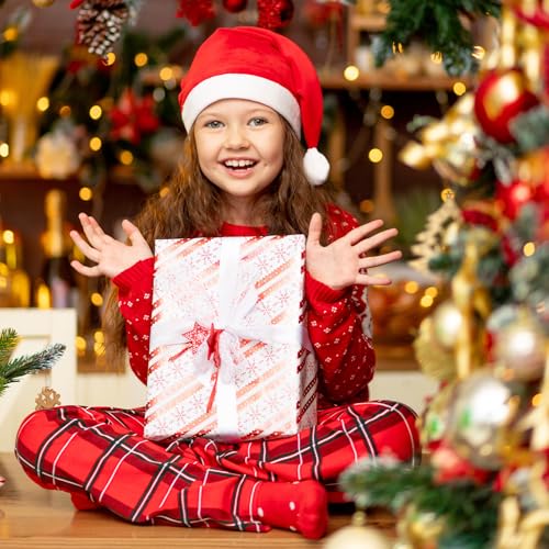 SCZND 12 Stück Weihnachtsmütze, Nikolausmütze für Erwachsene und Kinder Einheitsgröße Weihnachtsmann Mütze für Weihnachtsmann Kostüm, Perfekt für Weihnachten Accessoires Weihnachtsfeier Kopfschmuck