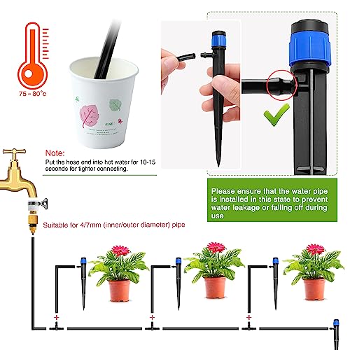 VooGenzek 50 PCS 360 Degree Adjustable Irrigation Dripper Sprinkler - Image 4