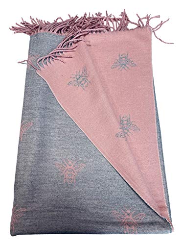 BUMBLE BEES SUPER SOFT SCARF WITH BEAUTIFUL TASSELS REVERS ABLE SOFT AND WARM SCARF beautiful colours2