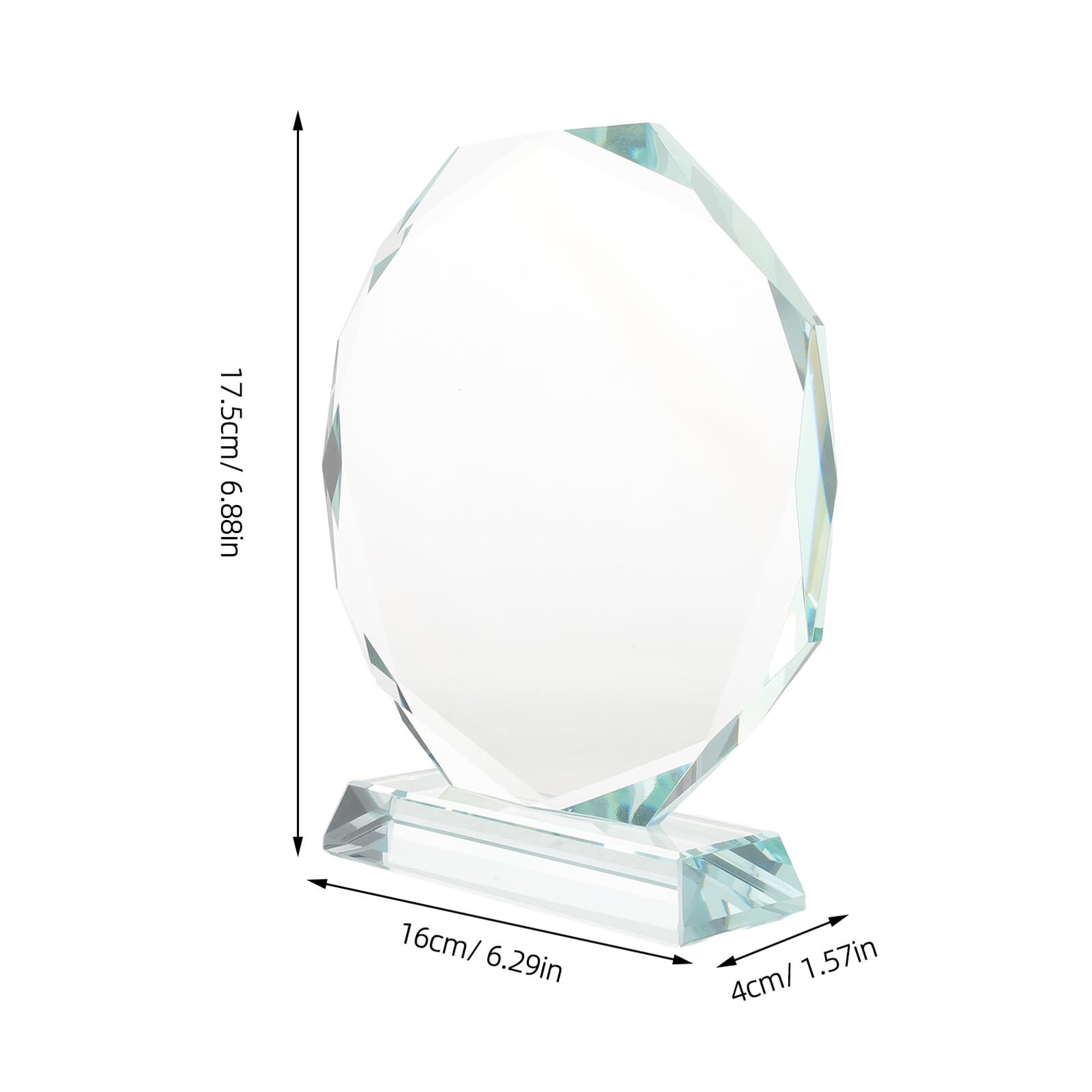 Trofeo de Cristal Octogonal 160mm Transparente, Placa de Premio al Logro para Reconocimiento Empleados, Premio de Cristal para Jubilación y Medalla de Agradecimiento