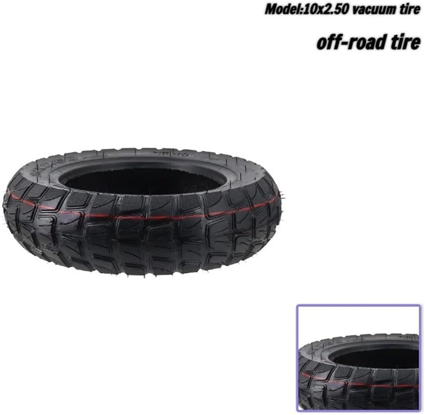 10x2 .5 Offroad Tubeless Tyre Fit For Electric Scooter 10 Inch Black Suitable for Electric Scooters(A)
