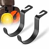 XL Hard Hat Holder for Truck, Heavy-Duty Headrest Hooks, Seat Back Organizer for Hard Hats, Bags & Gear, Universal Truck & Car Headrest Organizer, 2-Pack
