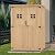 MCombo Large Wooden Outdoor Storage Shed with 2 Shelves, Oversize Garden Tool Shed with Lock, Outdoor Storage Cabinet with Floor for Patio and Yard (46.9" x 22.4" x 66") 1911 (Beige)