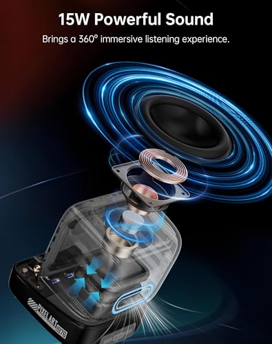 Image of Divoom Ditoo Retro Pixel Art Game Bluetooth Speaker with 16X16 LED App Controlled Front Screen (Black)
