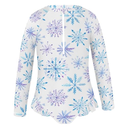Aflyko Xmas Girls' Rash Guard Swimsuit One-Piece Swimwear UPF 50+2