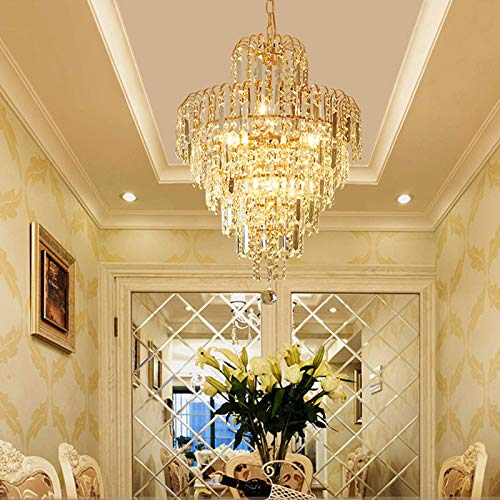 Modern Crystal Ceiling Lamp K9 Crystal Lighting Fixture Pendant Ceiling Chandelier Elegant Bedroom Living Room Dining Room Home Lighting Lighting Fixtures