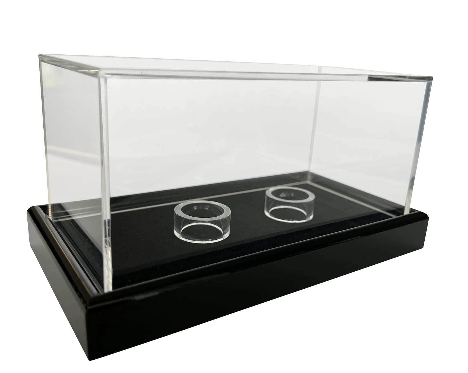 Universal Acrilico Vetrina 15x7x7 cm / Showcase / Bacheca con nero velluto, per Gioielli, Personaggi, modello di auto, Orologi, Minerali, Pietre, Medaglia, Moneta