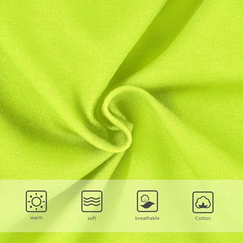Joisal Cotton Girls Underwear Toddler Fluorescent Yellow Lime Girl Panties Cute Bright Kids Undies Briefs 2t3