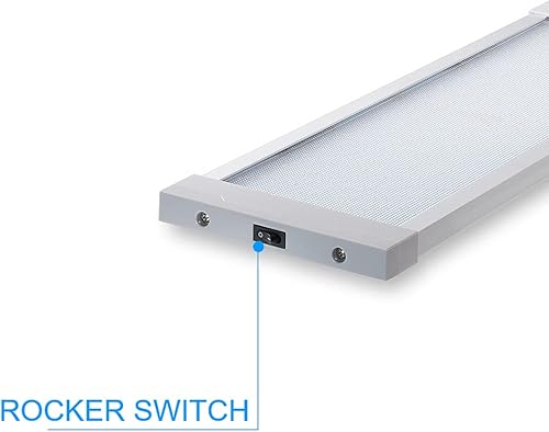 Miniatura 5 de Raycharm Lámpara LED interior para caravana y barco debajo del gabinete de 18.1 x 5.9 pulgadas, montaje en superficie, haz blanco frío de 6000 K