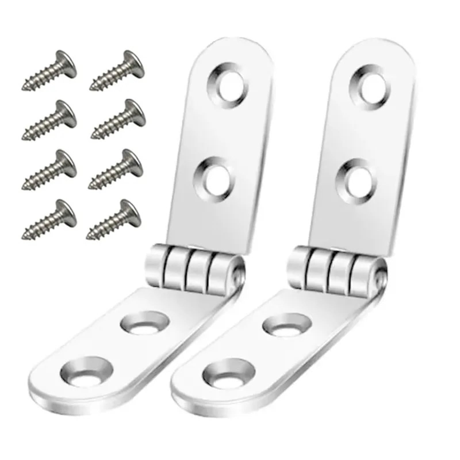 6pcs 180 Degree Foldable Hinge Flap Screw-On Hinges for Cabinet Door Furniture Hardware Accessories for Folding Furniture