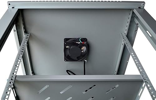 Miniatura 7 de Gabinete de datos de red - Montaje en rack de 18U - Rack de TI para montaje en pared - Bloqueo - Rack de servidores - Rack de datos de 24 pulgadas