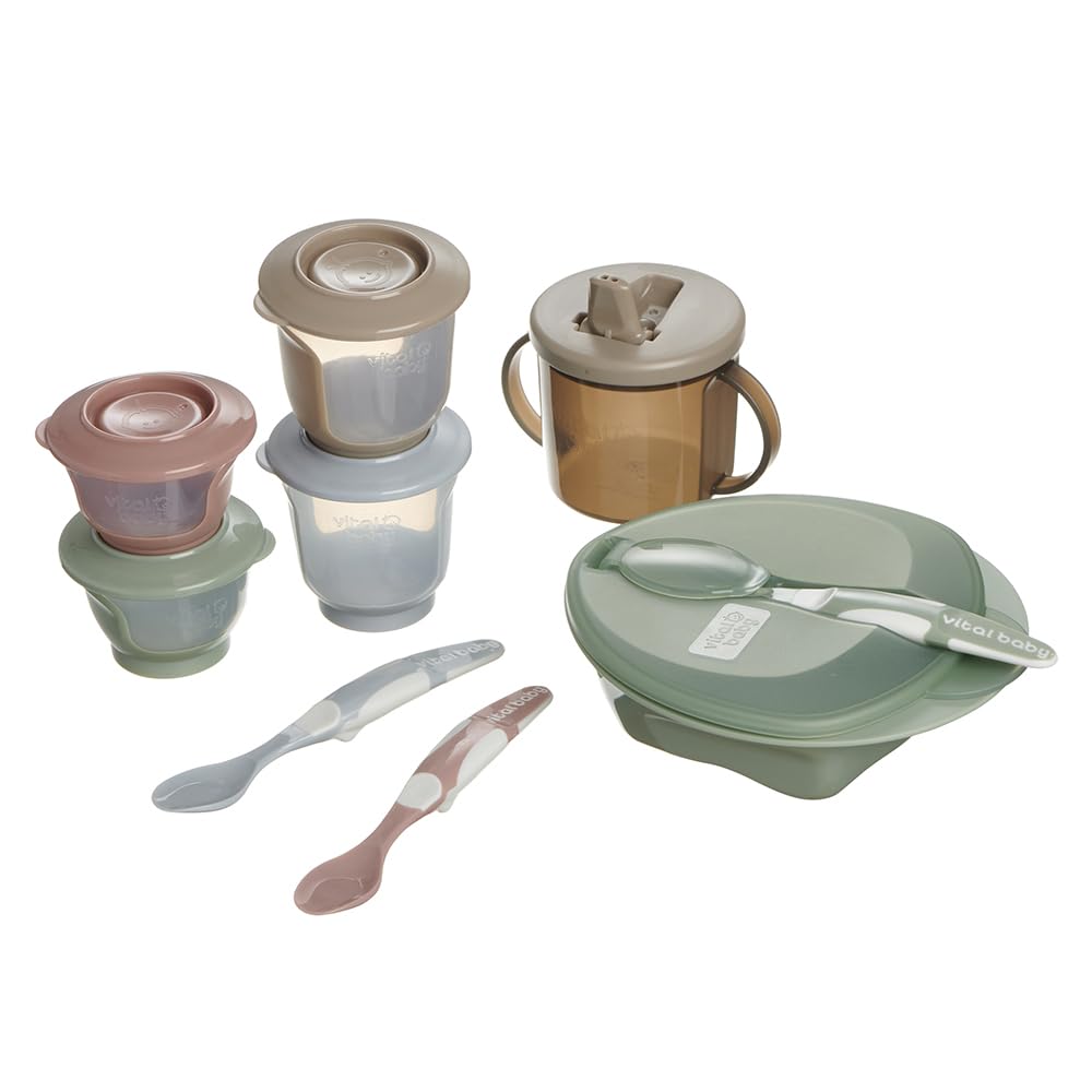 Nourish Complete Baby Weaning Kit 6m+, 10pcs, Essential Weaning Tools, EarthSmart Biodegradable, BPA-Free, Safe & Eco-Friendly for First Solids