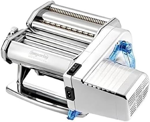 Imperia Electric IPASTA Pasta Machine - 100% Made in Italy - Fresh Pasta Maker in Steel With 220V Motor for Lasagne, Tagliolini, Fettuccine