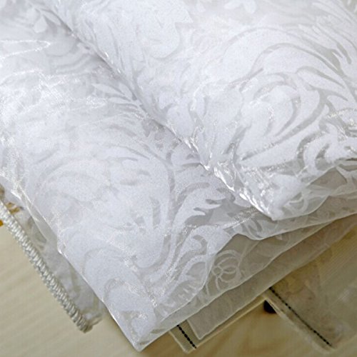 Tenda Tulle Viole Motivo Floreale Floccato