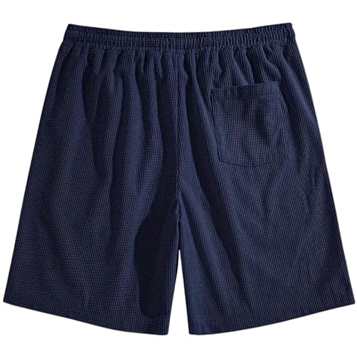 Image of FABRIPPLE Men's Slim Fit Knitted Short for Summer | Stretchable Fabric | Breathable & Lightweight | Casual Lounge Short with Elastic Waistband & Drawstring