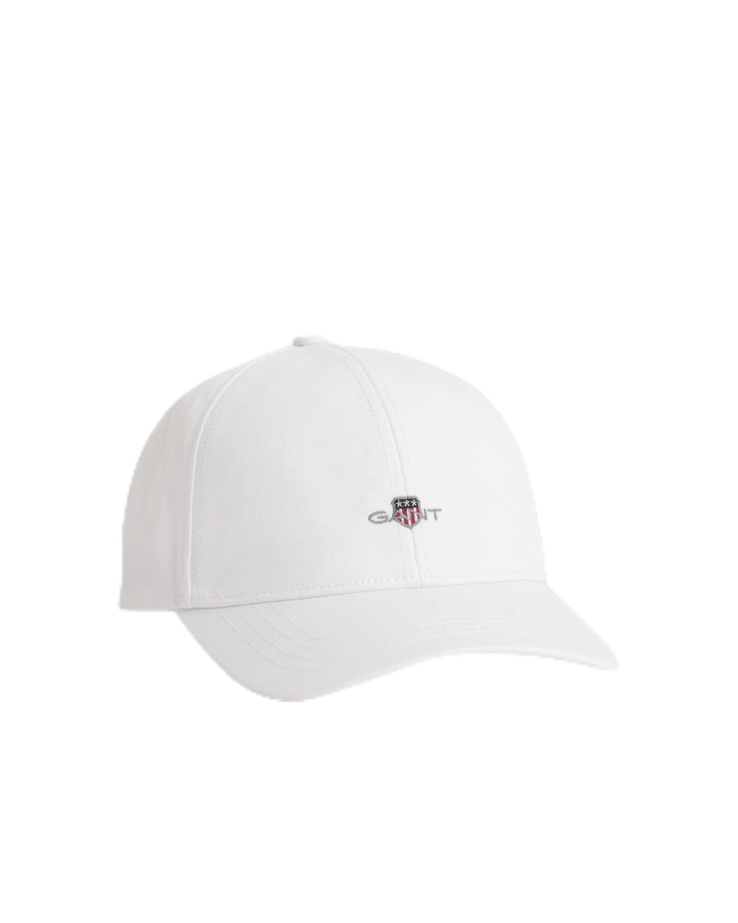 GANT Unisex High Shield Cotton Twill Cap Baseball Cap, White, One Size