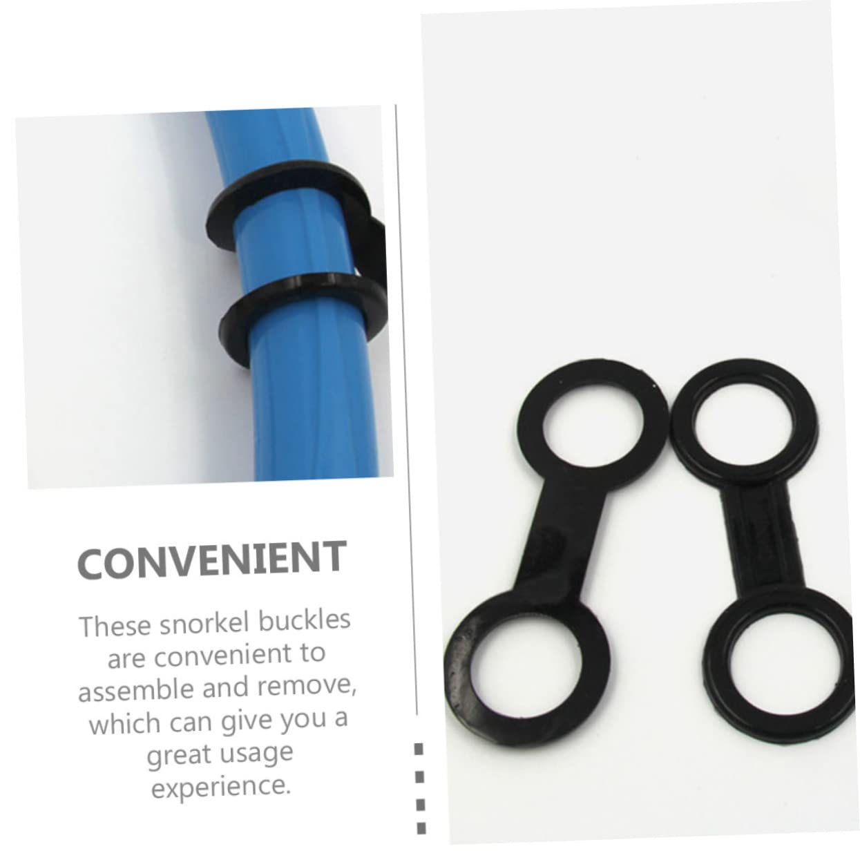 SUPVOX Scuba Dive Accessories: 8-Piece Silicone Buckles for Snorkel Clips Mask Straps and Snorkeling Gear