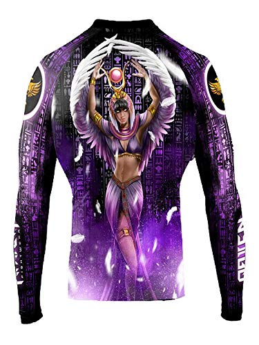 Raven Fightwear Women's The Gods of Egypt Aset Rash Guard BJJ MMA Black Small