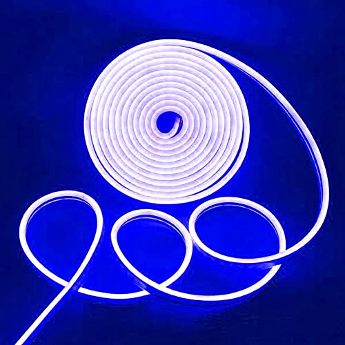 Image of DOJI 2835 SMD LED Strip Rope Light Waterproof Outdoor Flexible Light with Connector for Diwali, Christmas, Indoor and Outdoor Decoration. (3 Meter, Blue)