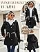 TOMEEK Damen Winterjacke Winter Warm Wintermantel Damen Lang Winterparka mit Teddyfell Gefüttert Kapuzenmantel Mantel Parka Damen-Mäntel Jacke Fleecemantel Skijacke(Schwarz,M)
