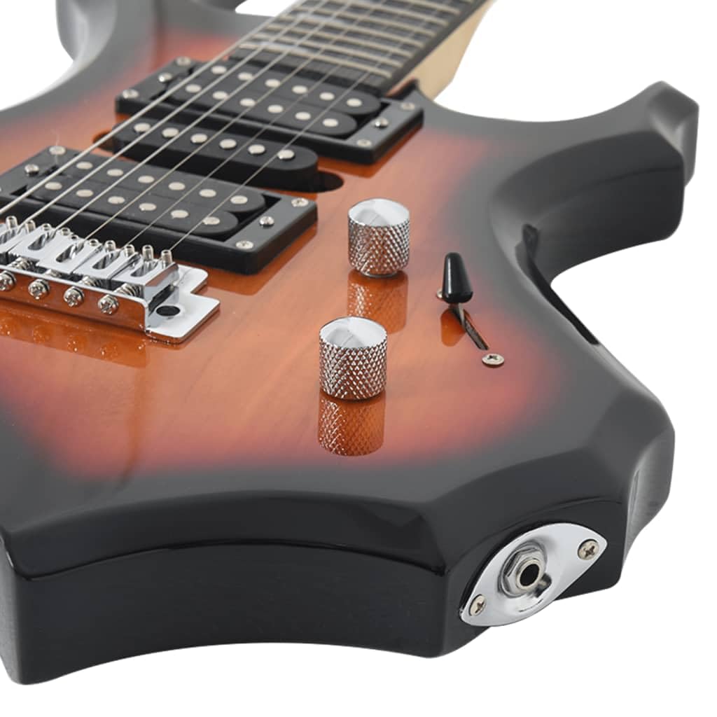Generico Chitarra Elettrica Principianti e Custodia Marrone Nera 4/4 39",Marrone e Nero,3.79kg,70186