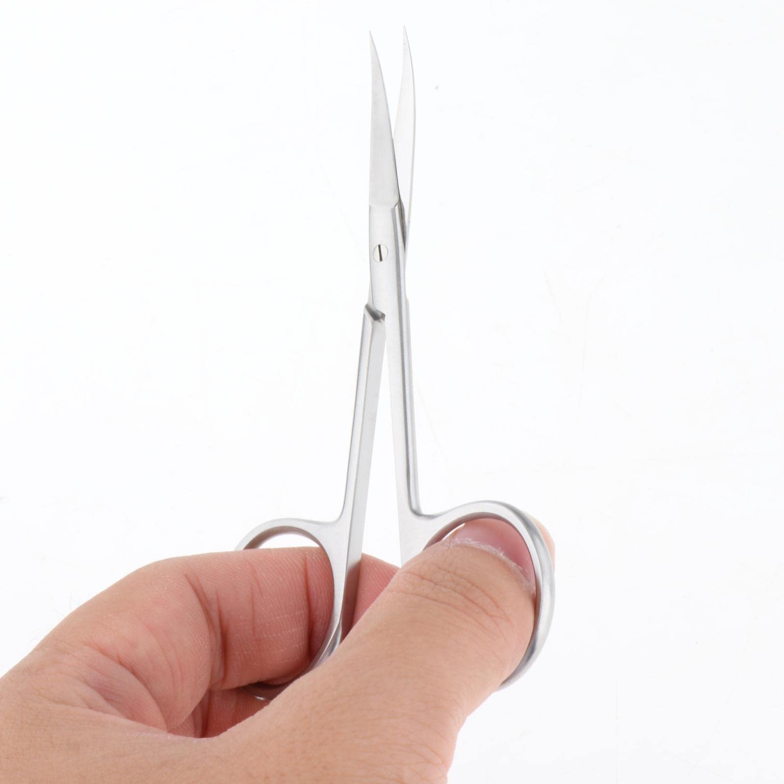 Juego de 5 tijeras para cutículas, portátiles, duraderas, curvadas, para el cuidado de uñas, vello facial, cejas, tipo 1