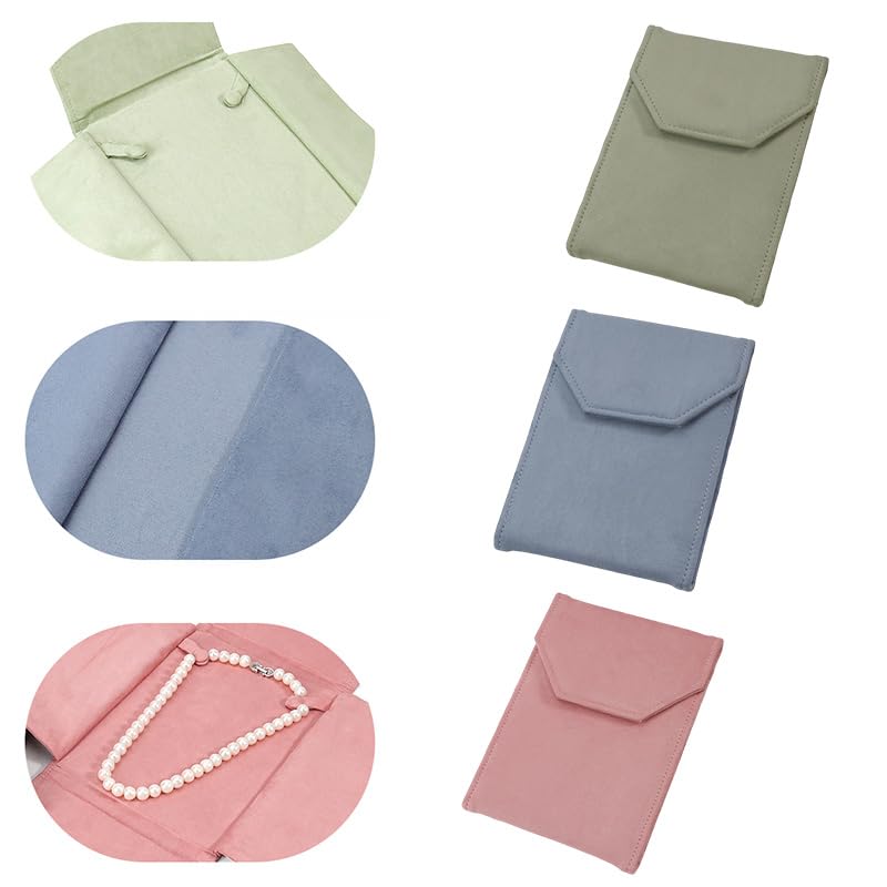 Sac de rangement à bijoux avec flocage doux pour la protection des colliers
