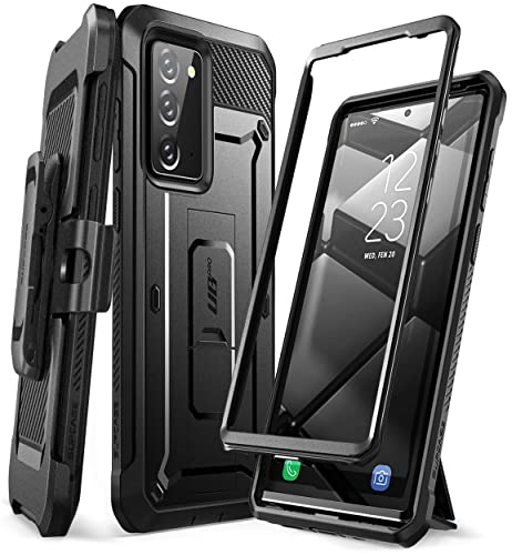 SUPCASE for Samsung Galaxy Note 20 Case with Stand (Unicorn Beetle Pro), [Built-in Belt Clip] Heavy Duty Rugged Kickstand Protective Phone Case Without Screen Protector for Samsung Note 20, Black