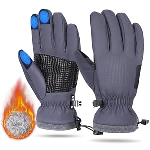 Sukeen Grau Ski-Handschuhe Kinder Winter Touchscreen