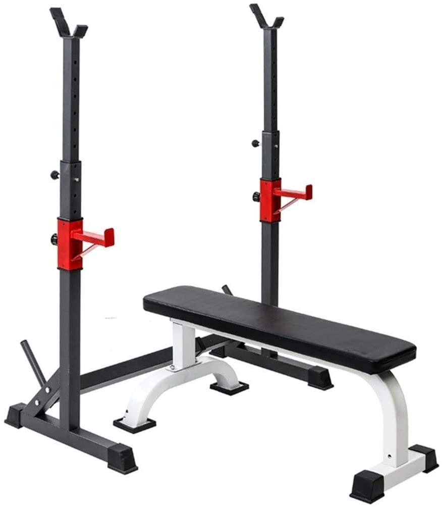 Banco de pesas ajustable para ejercicios con sentadillas, soporte de levantamiento de pesas ajustable, equipo de gimnasio para el hogar, máquinas portátiles de entrenamiento físico, se pueden ajustar