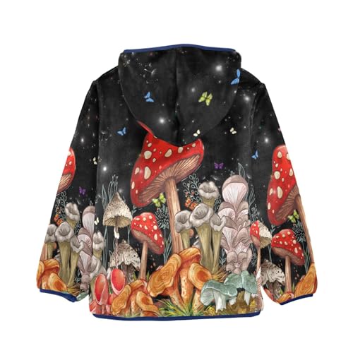 Image of Boys Fleece Jacket Hooded Autumn Winter Long Sleeve Thick Warm Outerwear;3-10 Years Kids Cute Fuzzy Jacket