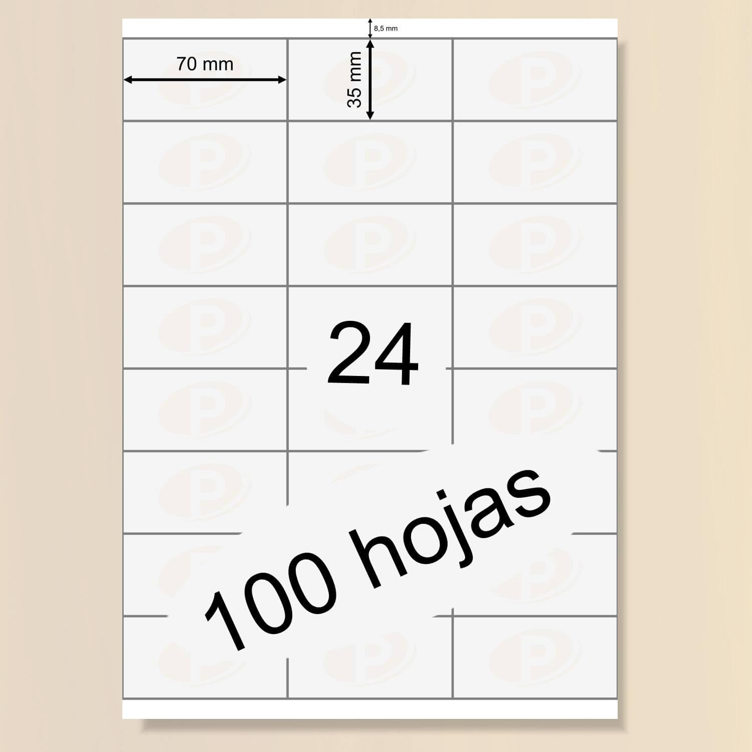 12000 Etiquetas autoadhesivas imprimibles (70x35mm) Printation
